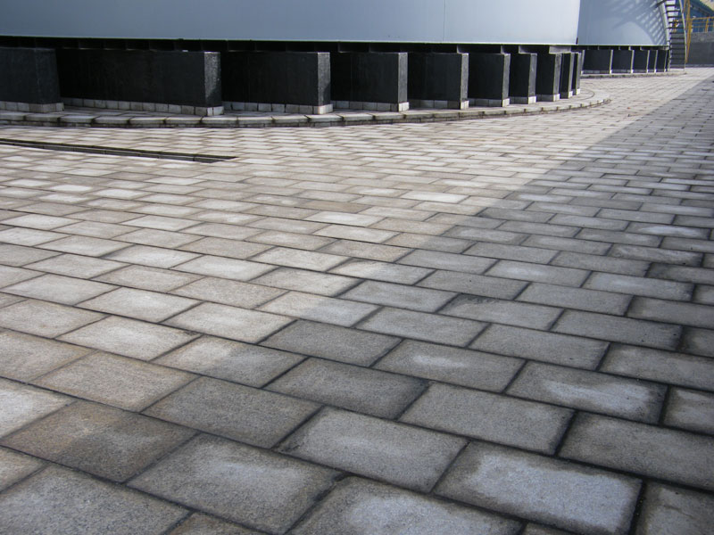 ground floor brick plate (granite) pavement